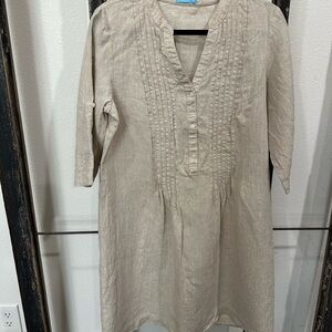 J. McLaughlin linen Riviera Dress Sz M